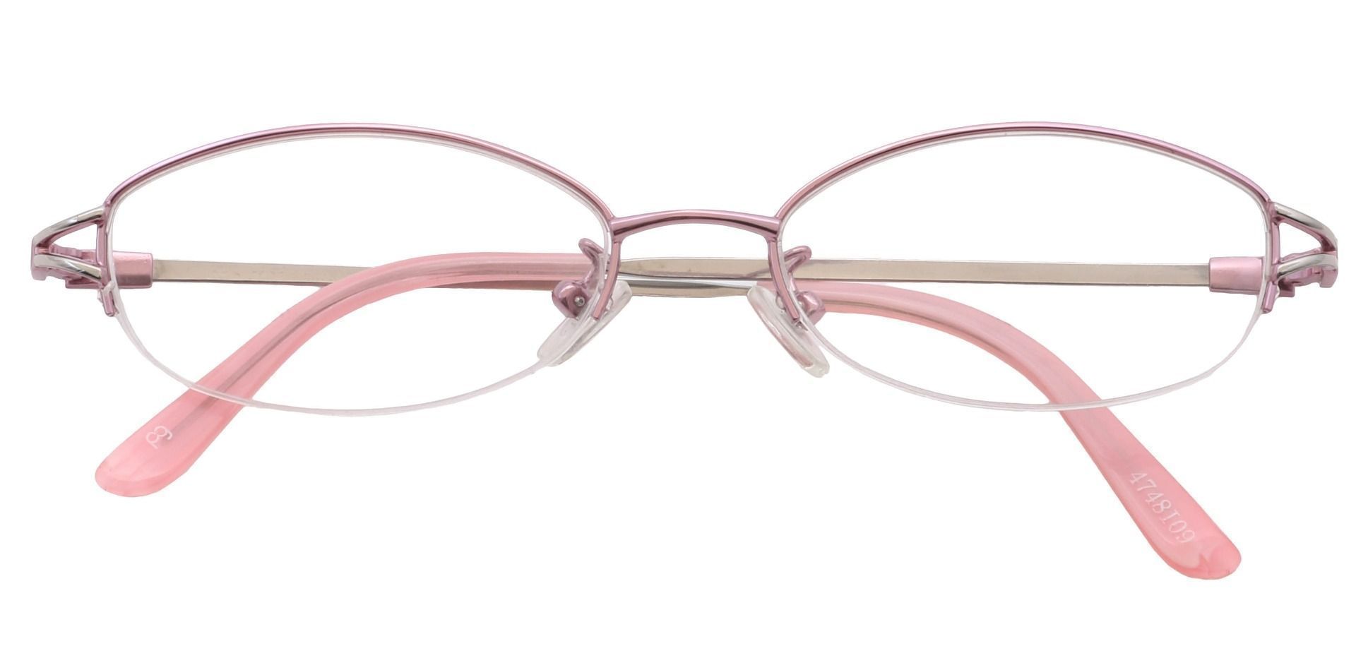 Corsica Oval Blue Light Blocking Glasses - Pink