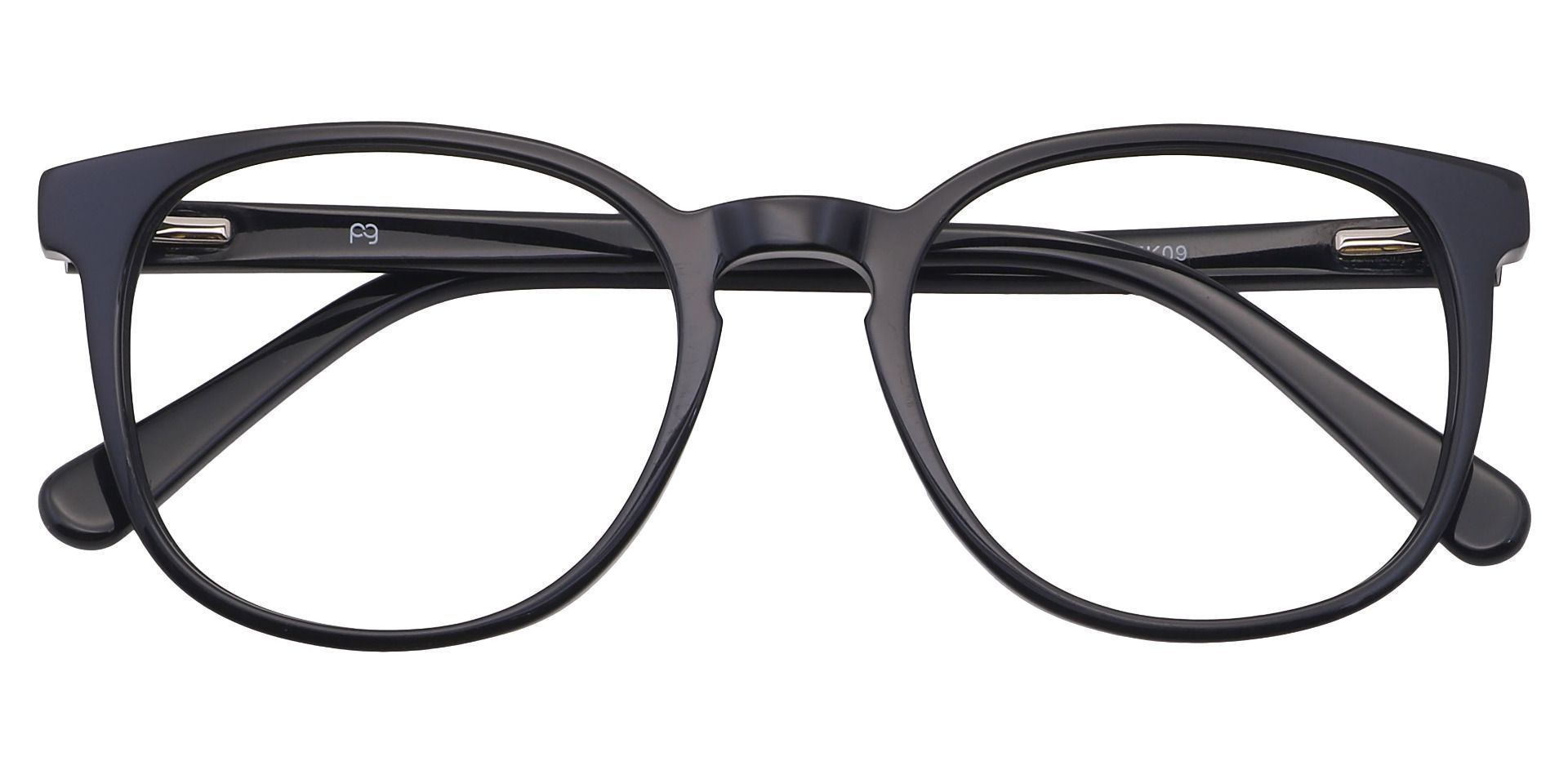 Nebula Round Eyeglasses Frame - Black