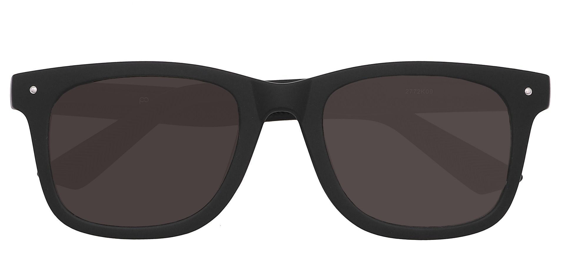 McKinley Square Non-Rx Sunglasses - Black Frame With Gray Lenses