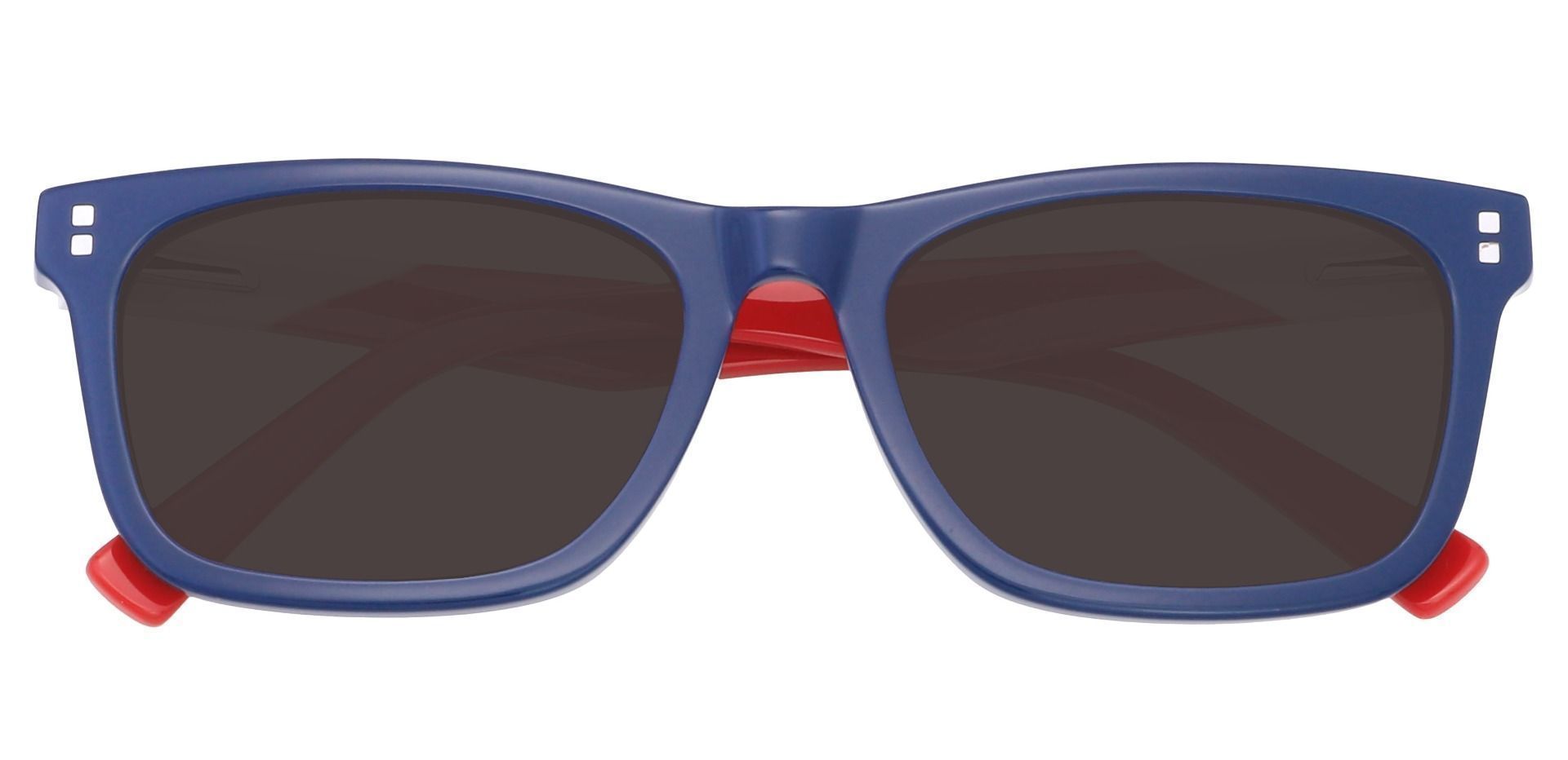 Newbury Rectangle Non-Rx Sunglasses - Blue Frame With Gray Lenses