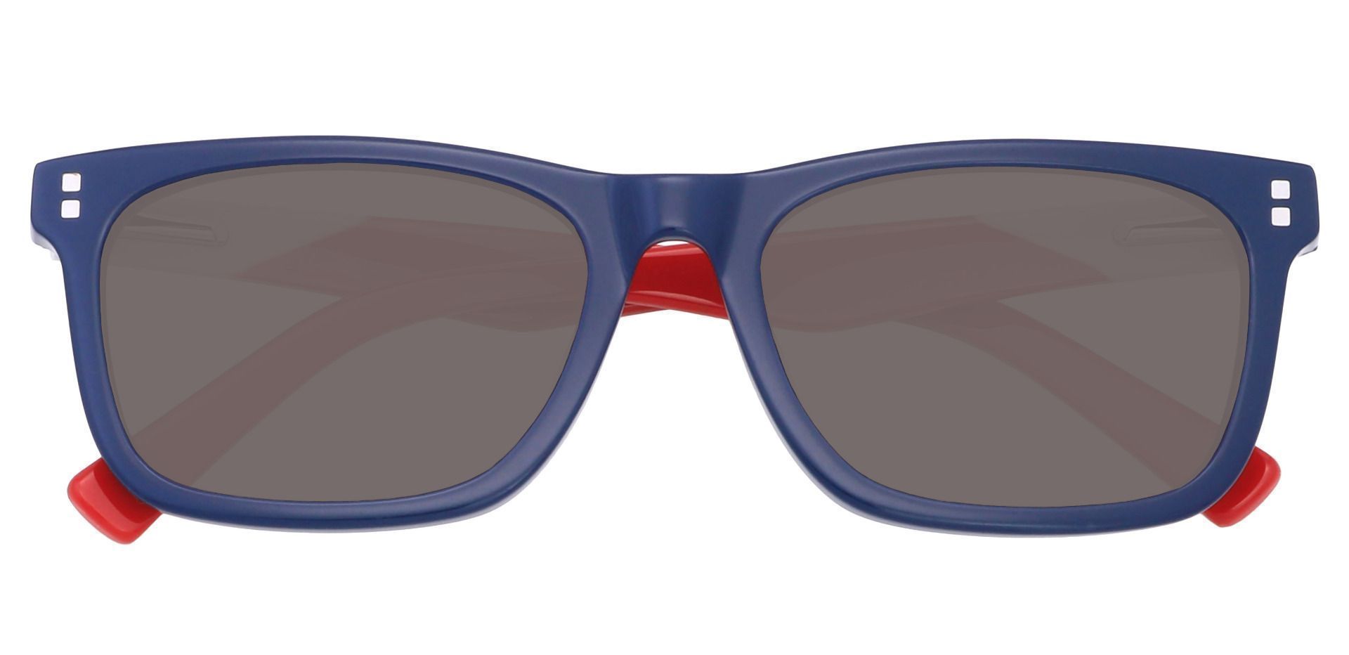 Harbor Rectangle Prescription Sunglasses Blue Frame With Gray Lenses