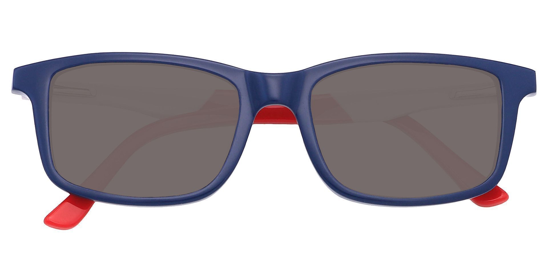 Titletown Rectangle Non-Rx Sunglasses - Blue Frame With Gray Lenses