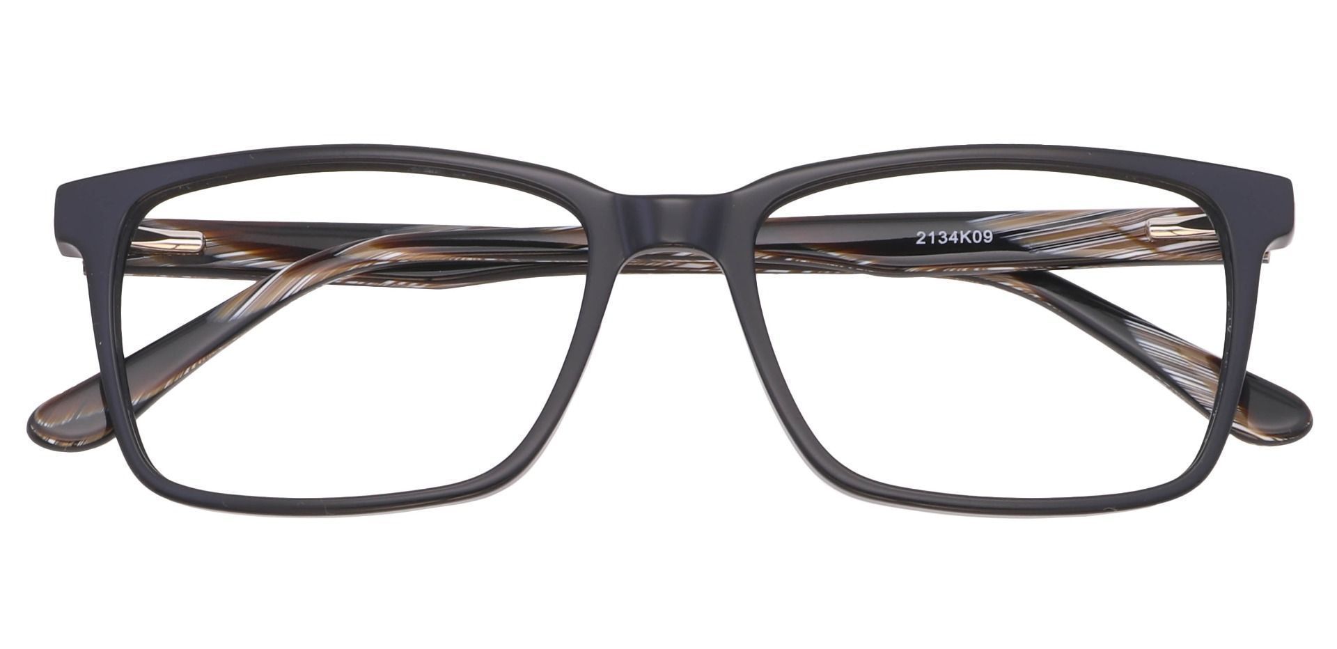 Venice Rectangle Eyeglasses Frame - Black