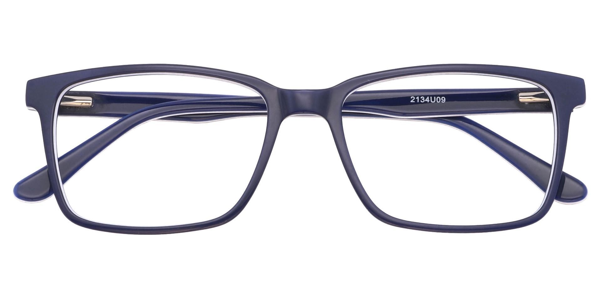 Venice Rectangle Eyeglasses Frame - Navy-white