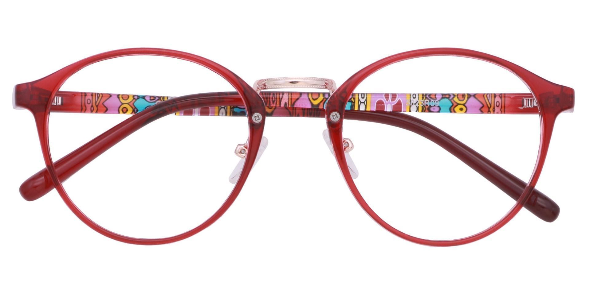 Bloom Oval Eyeglasses Frame - Red