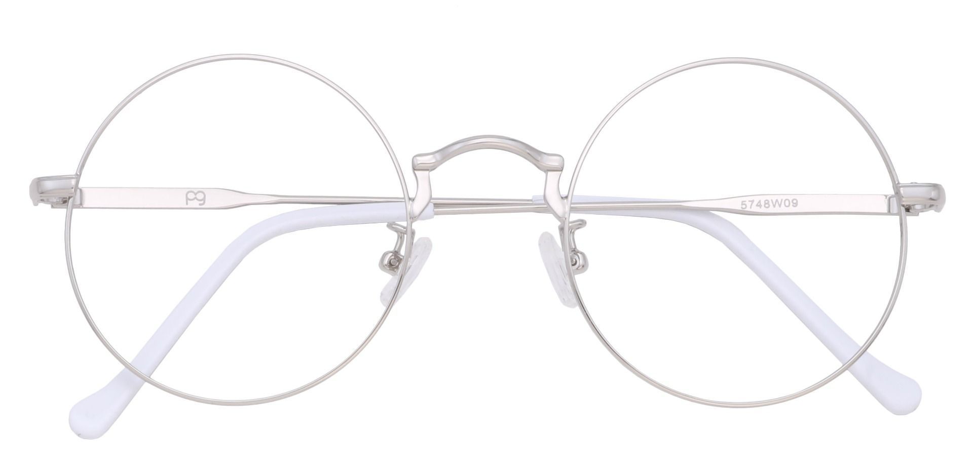 Bristol Round Non-Rx Glasses - White