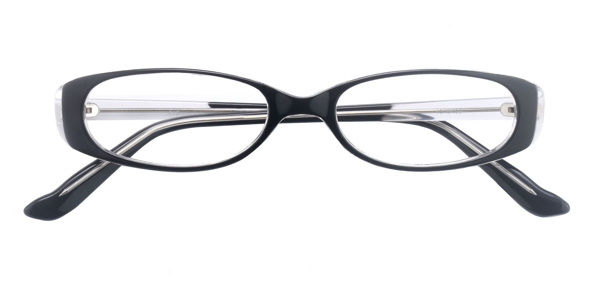 Venetia Oval Reading Glasses - Black Crystal