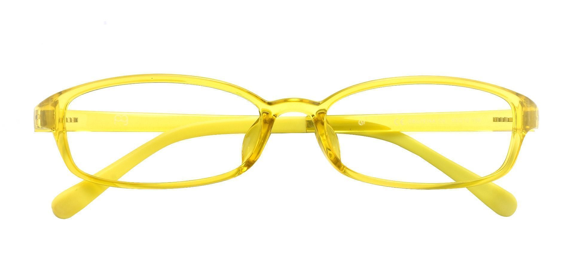Henny Oval Single Vision Glasses Yellow Men's Eyeglasses Payne