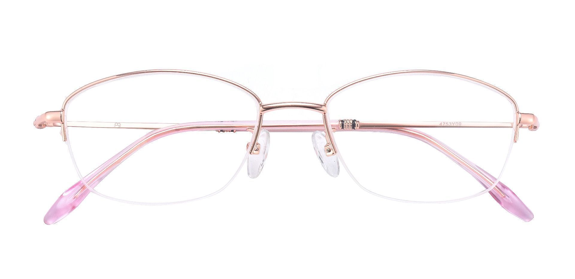 Mendoza Oval Non-Rx Glasses - Rose Gold