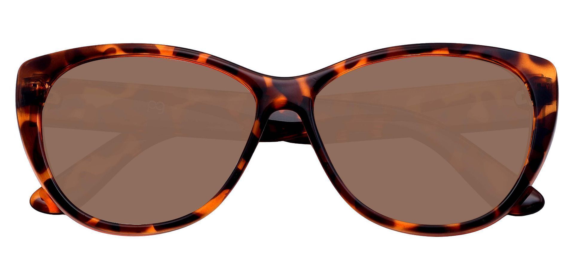 Lynn Cat-Eye Non-Rx Sunglasses - Tortoise Frame With Brown Lenses