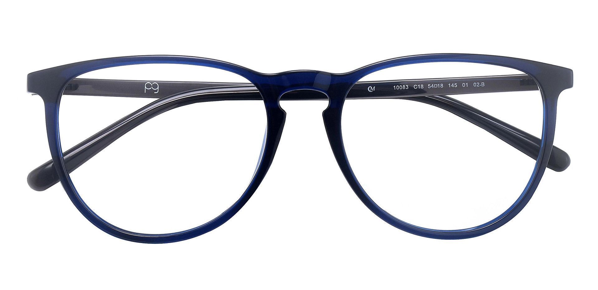 Rader Oval Non-Rx Glasses - Blue
