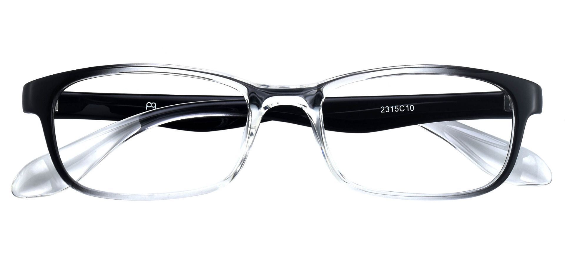 Amos Rectangle Prescription Glasses - Black Crystal Fade