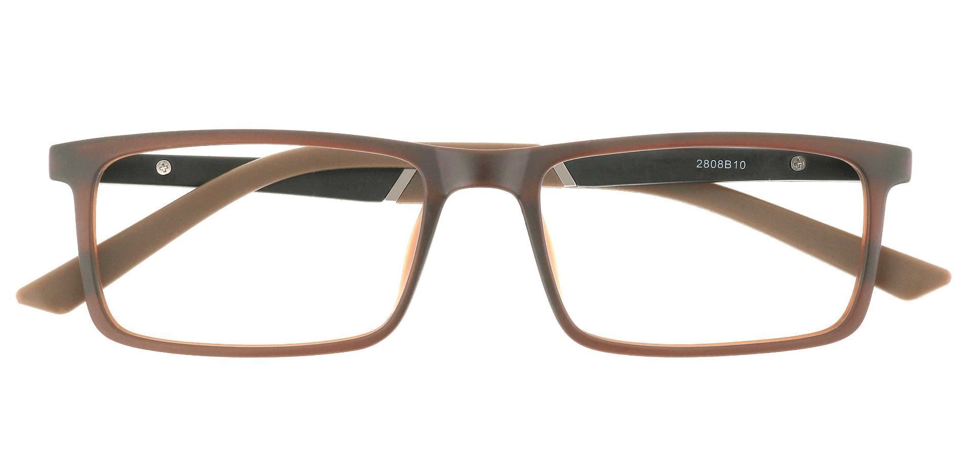 Ronan Rectangle Lined Bifocal Glasses Matte Brown Mens Eyeglasses Payne Glasses 