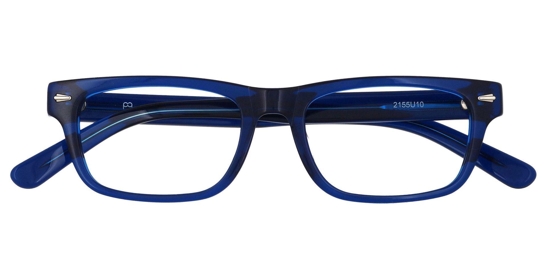 Baxter Rectangle Blue Light Blocking Glasses Blue Kids' Eyeglasses