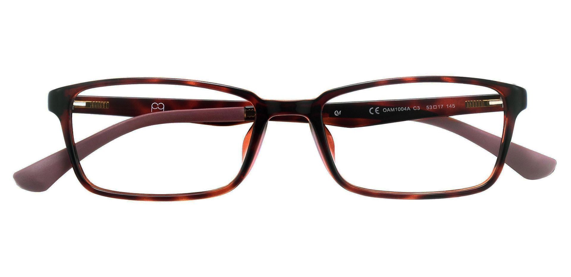 Sampson Rectangle Eyeglasses Frame - Red