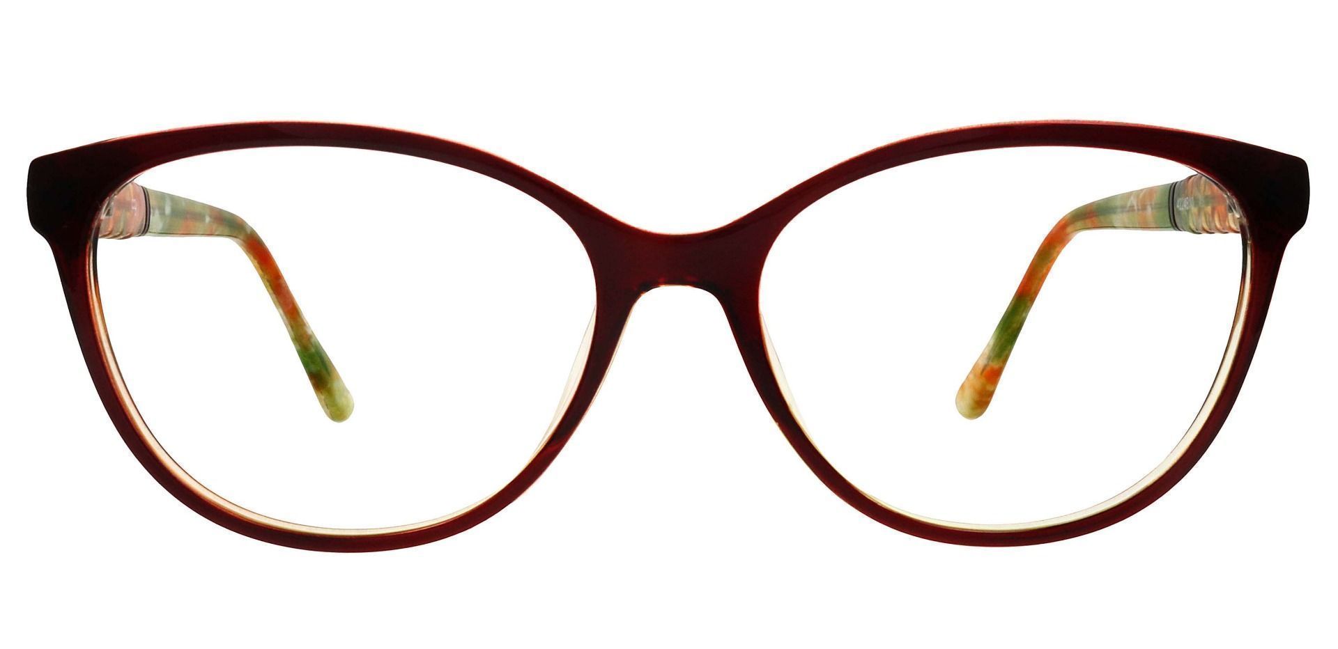 Wisteria Oval Prescription Glasses - Brown