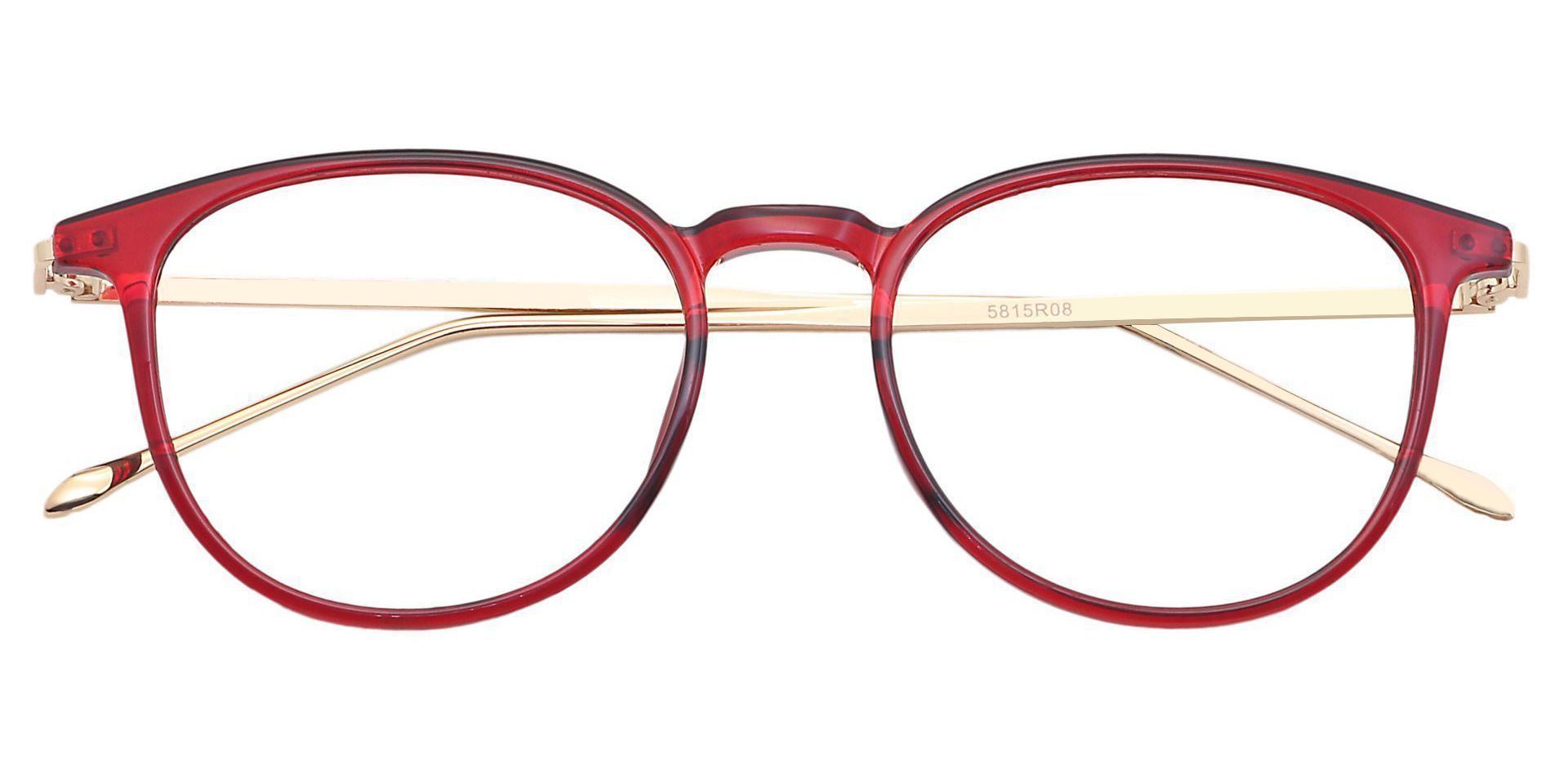 Elliott Round Progressive Glasses - Red