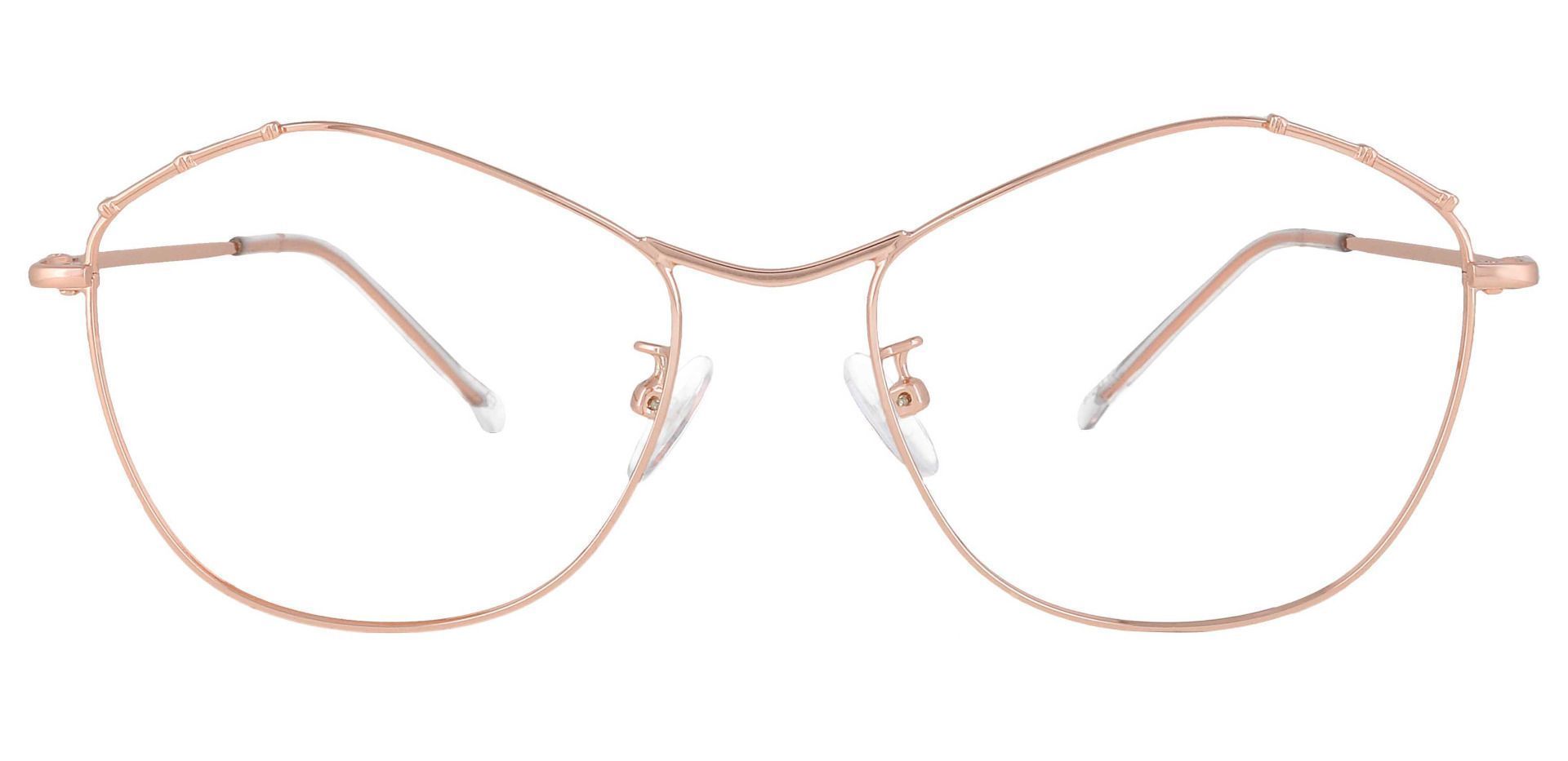 Bamboo Geometric Prescription Glasses Rose Gold Women S Eyeglasses Payne Glasses