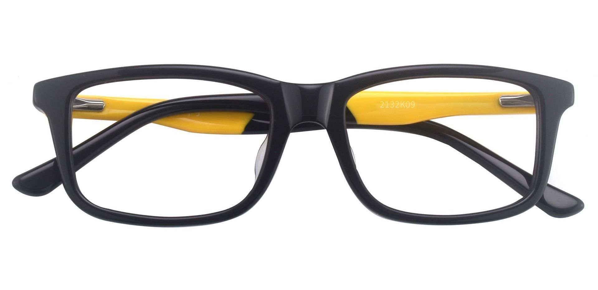 Rivers Rectangle Progressive Glasses - Black-yellow