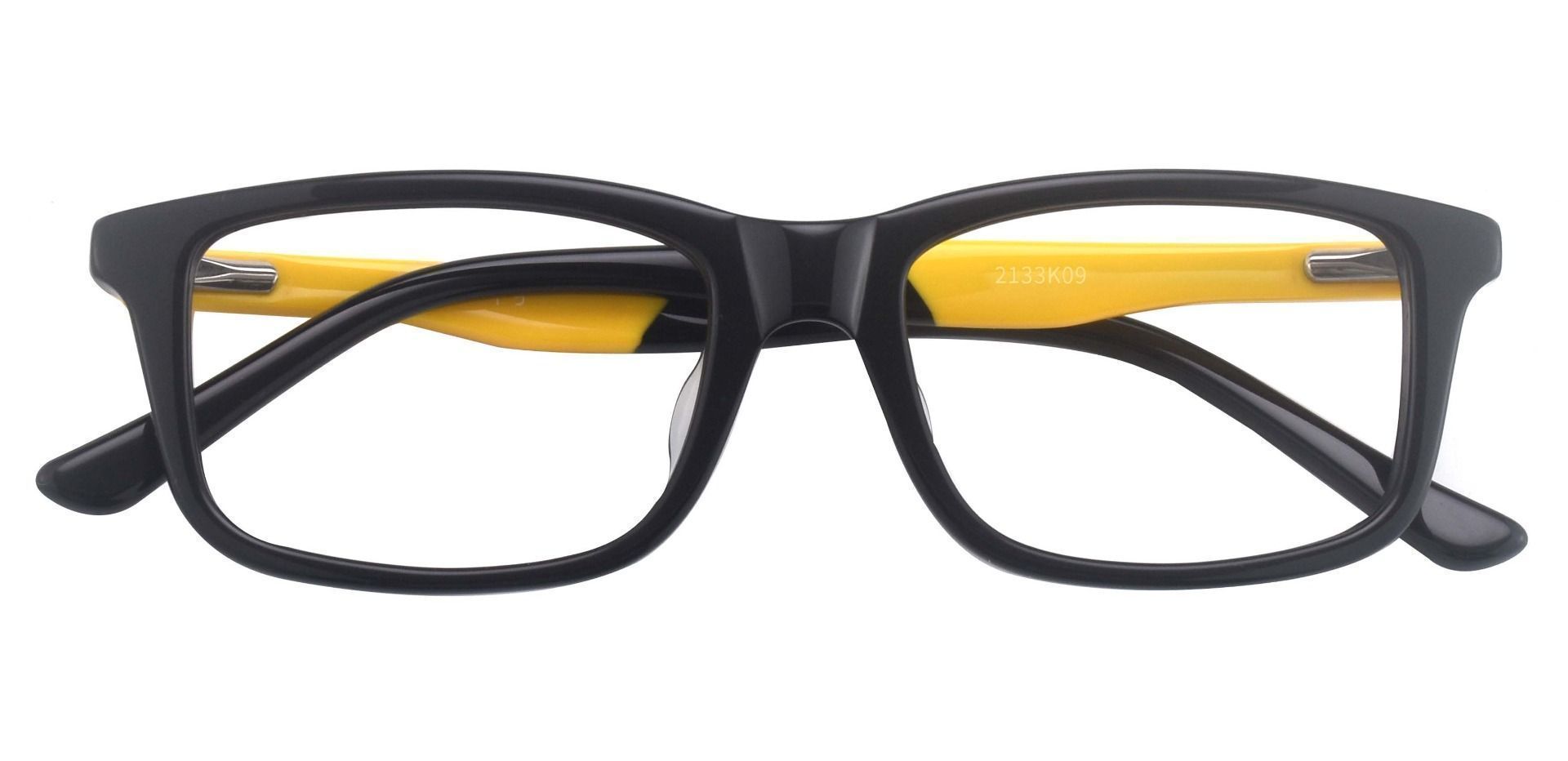 Allegheny Rectangle Blue Light Blocking Glasses - Black-yellow