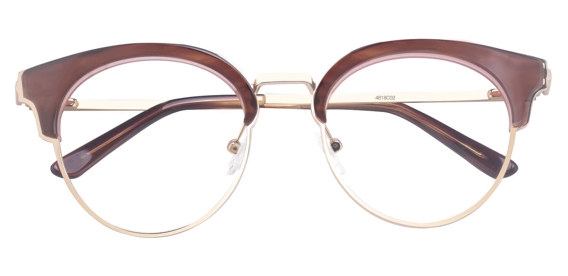 Carver Browline Prescription Glasses - Brown