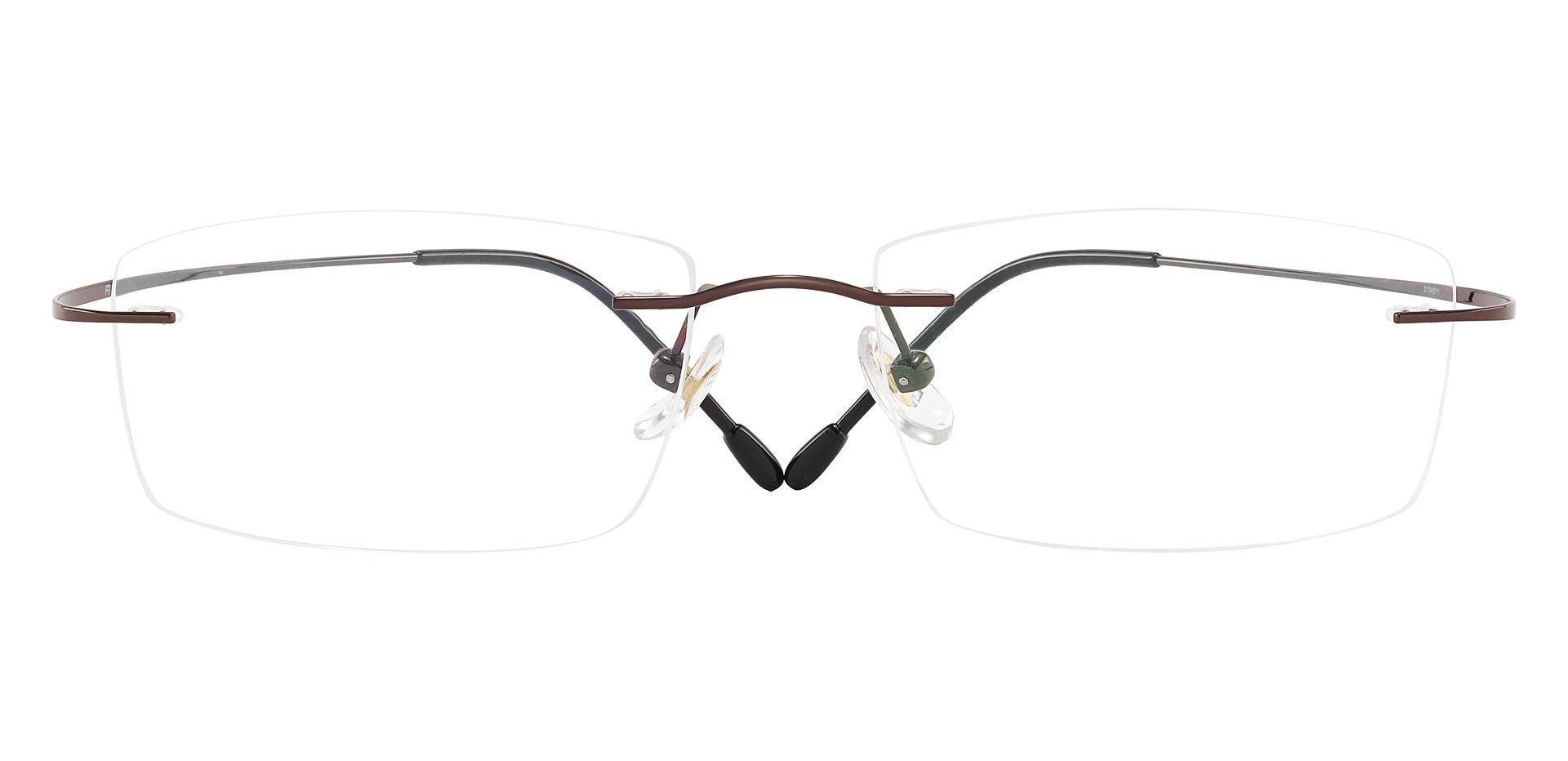 Theodore Rimless Progressive Glasses - Brown