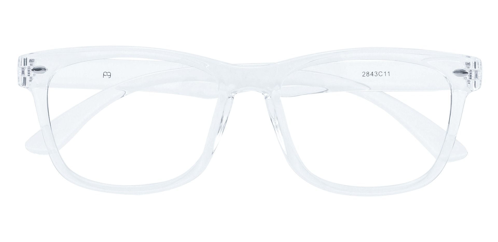 Oscar Rectangle Eyeglasses Frame - Clear