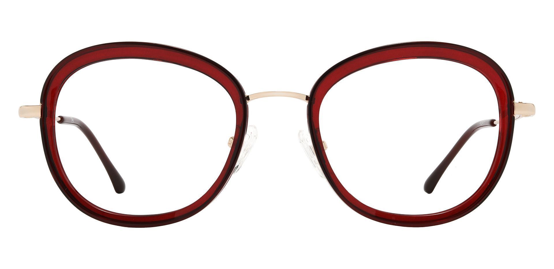 Bourbon Oval Prescription Glasses - Red