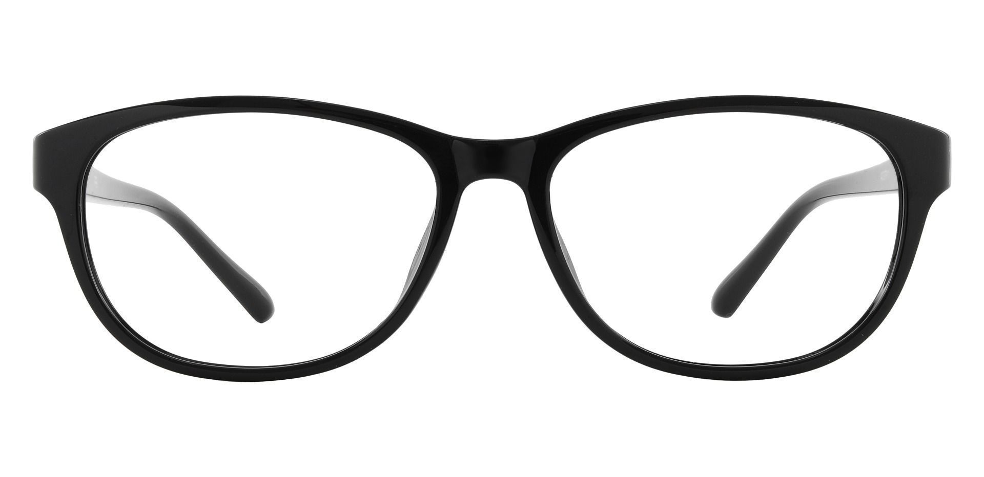 Valentine Oval Prescription Glasses - Black
