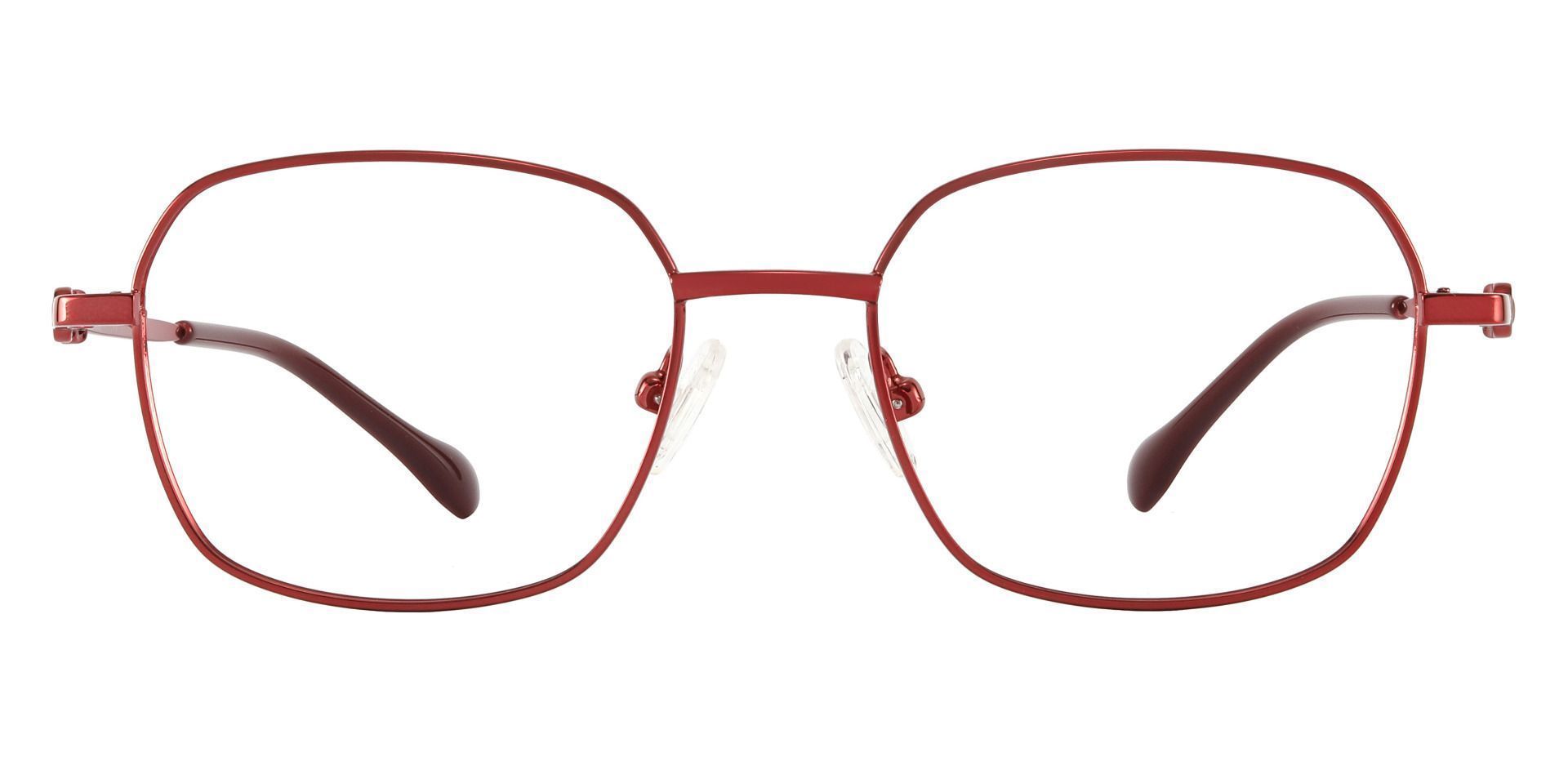 Averill Geometric Lined Bifocal Glasses - Red