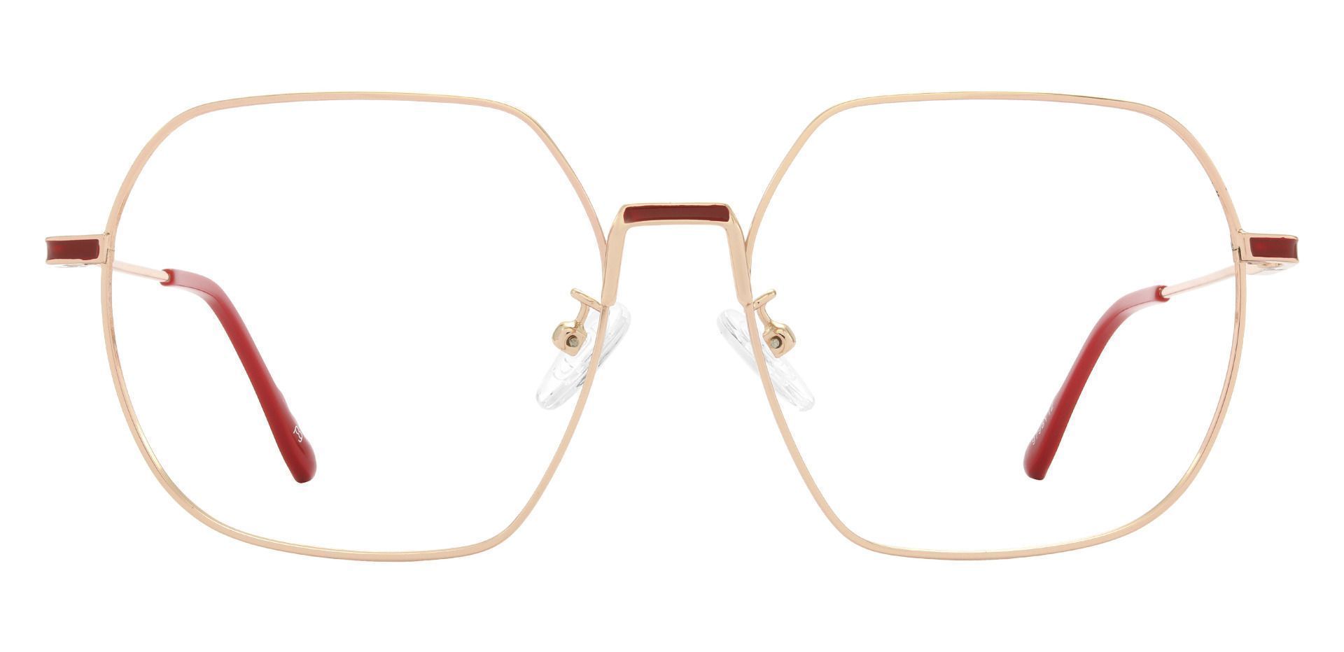 Maritza Geometric Prescription Glasses - Rose Gold