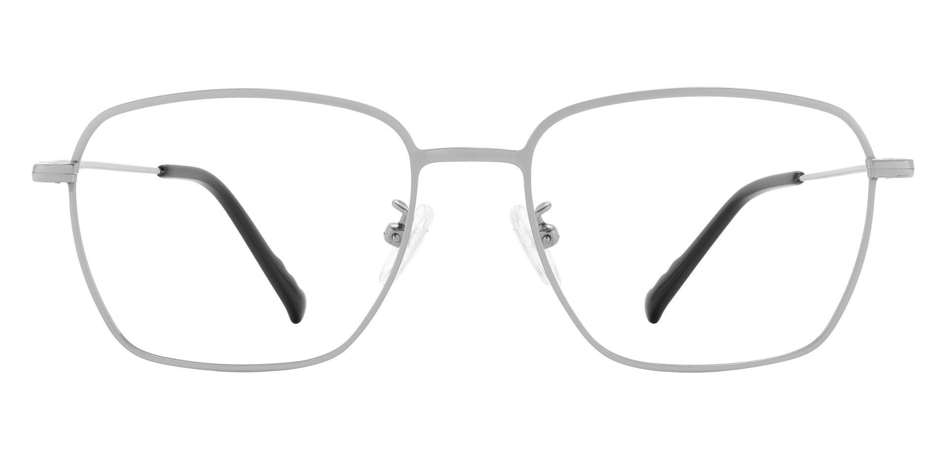 Emilio Geometric Prescription Glasses - Silver