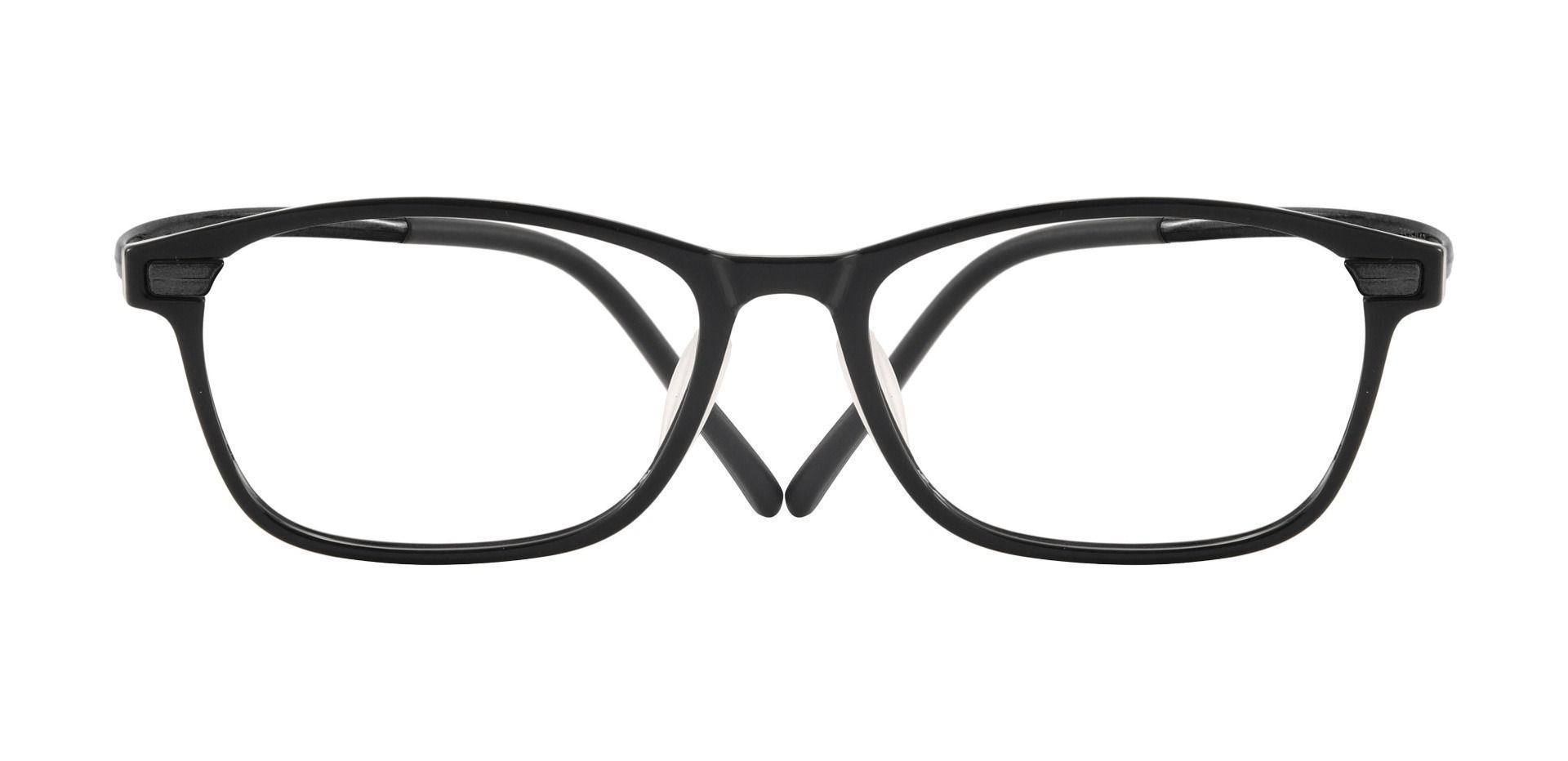 Burr Rectangle Prescription Glasses - Black