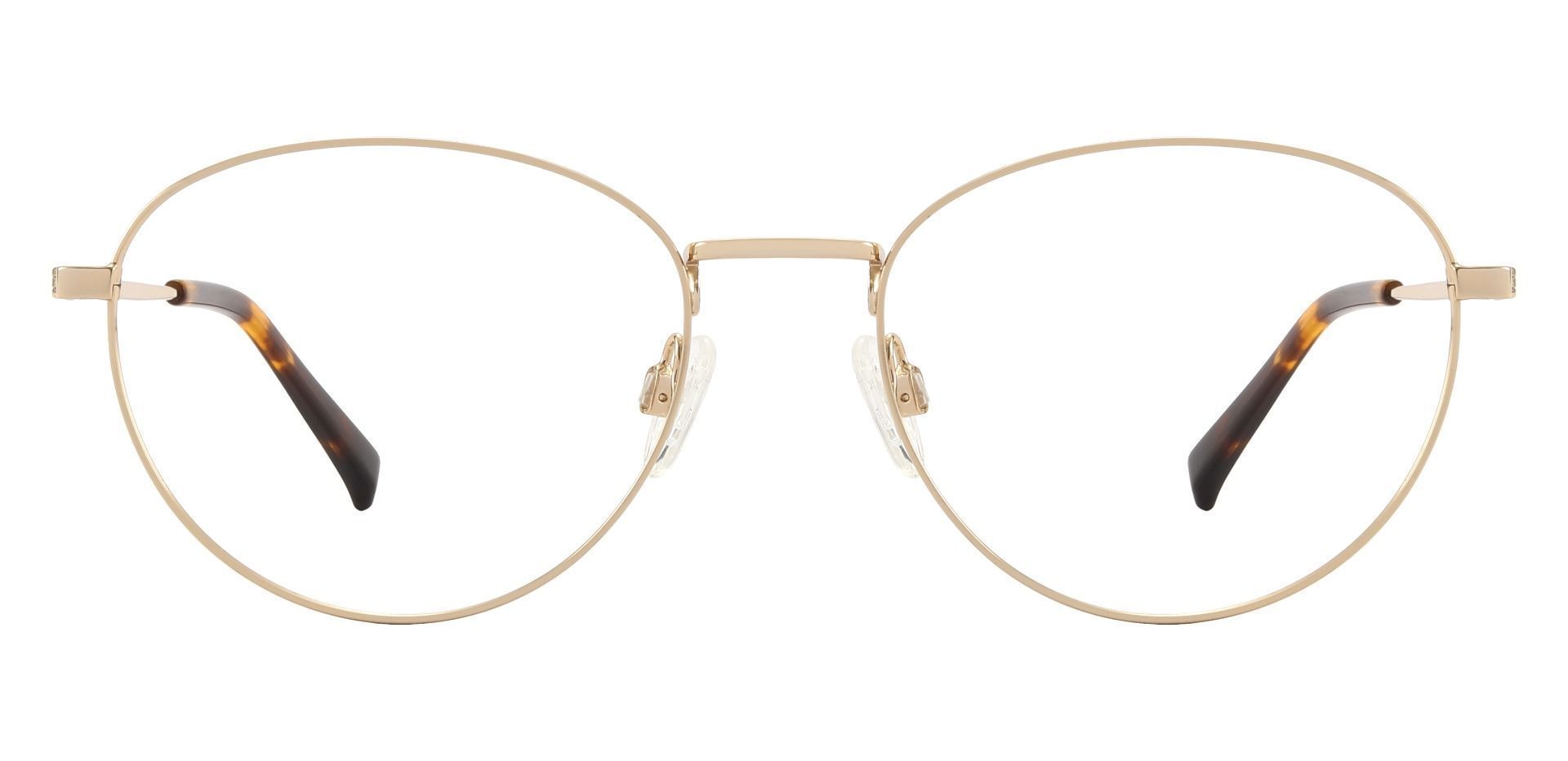 Elmira Oval Prescription Glasses - Gold