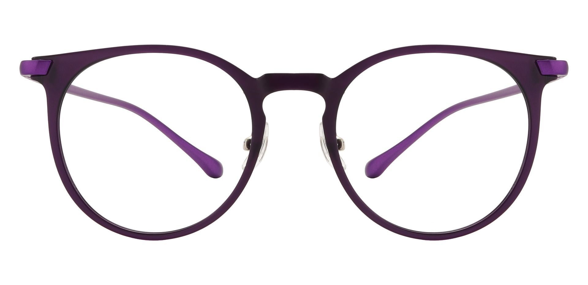 Purple round outlet glasses