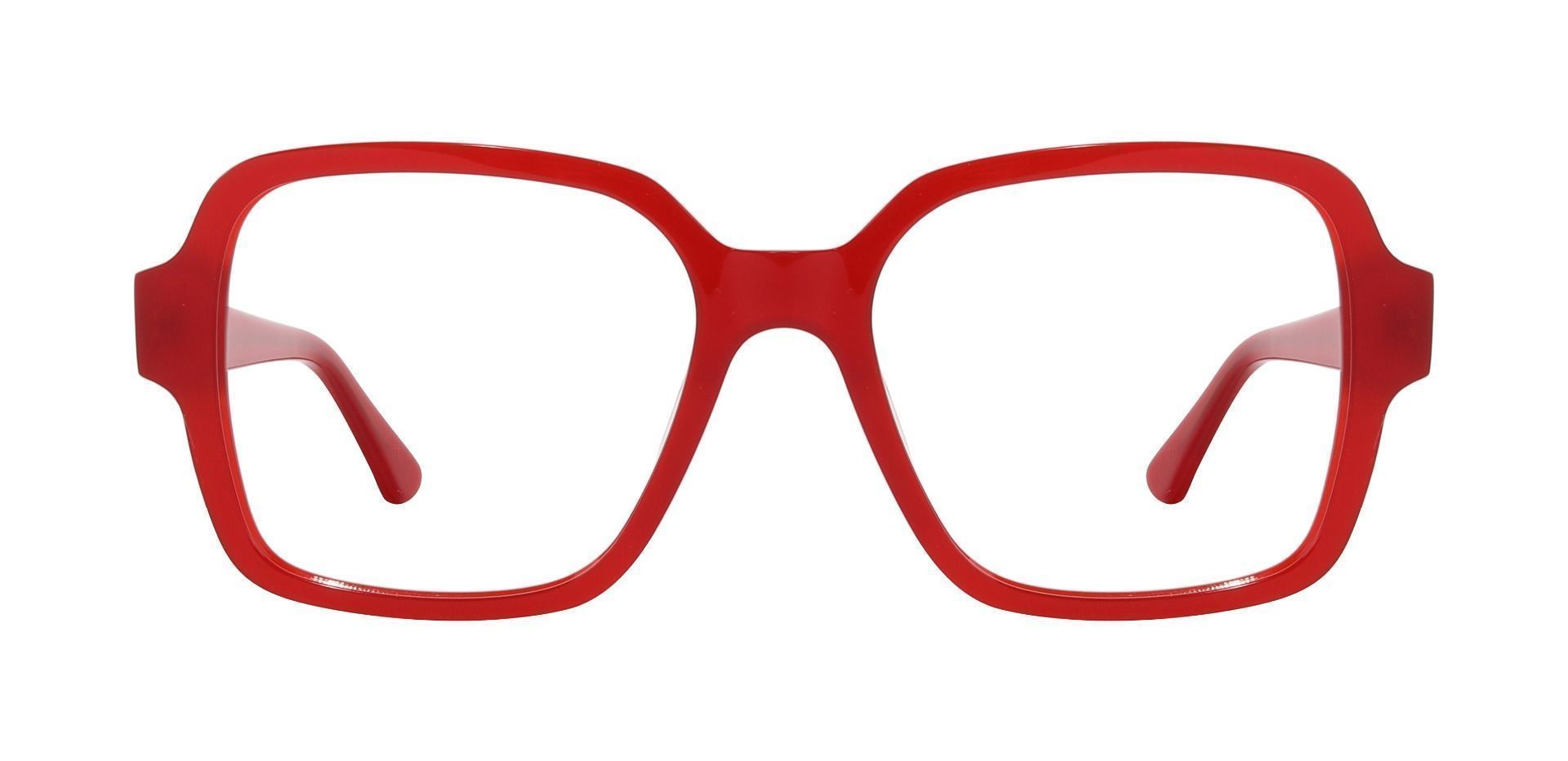 Regina Square Prescription Glasses - Red