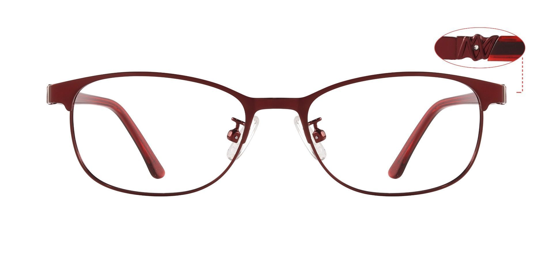 Luisa Oval Progressive Glasses Red Women's Eyeglasses Payne Glasses