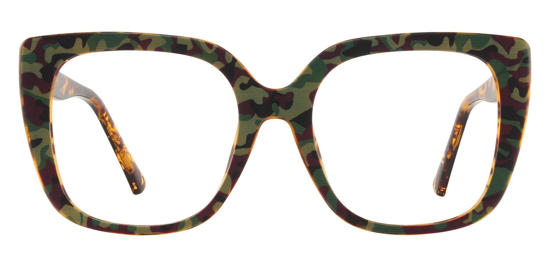 Women's Rainbow Leopard PC Square Full Frame Sunglasses
