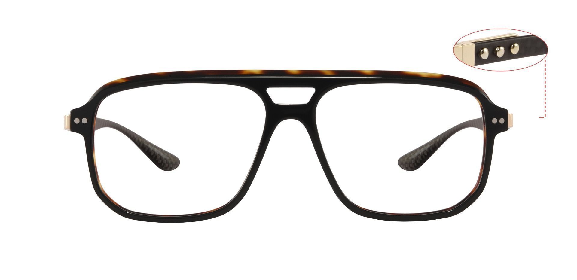 Lopez Aviator Progressive Glasses - Tortoise/Carbon Fiber Temples | Men ...