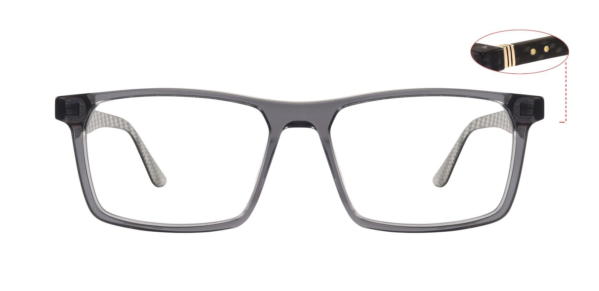 Steven Rectangle Prescription Glasses Blackcarbon Fiber Temples Mens Eyeglasses Payne 