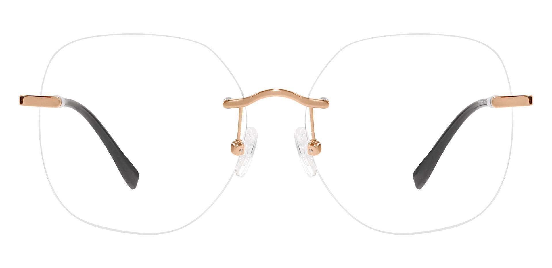 Katharina Rimless Prescription Glasses Rose Gold