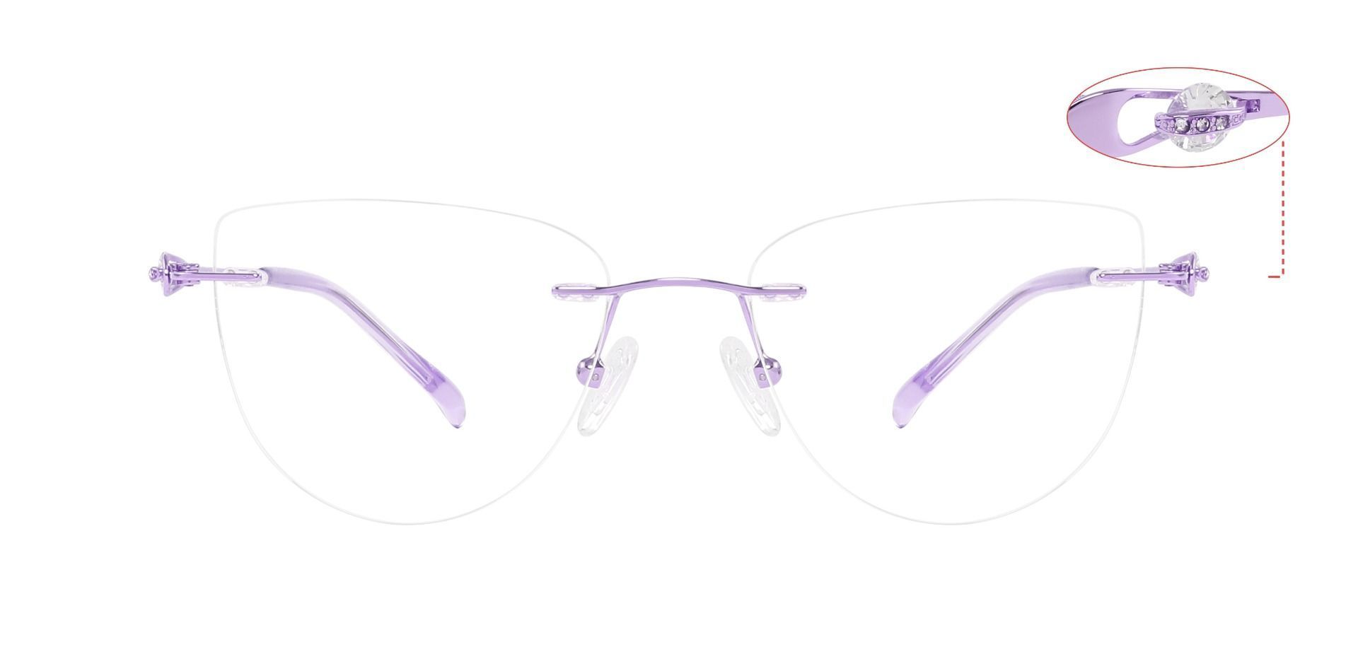 Kari Rimless Prescription Glasses Purple Women s Eyeglasses Payne Glasses