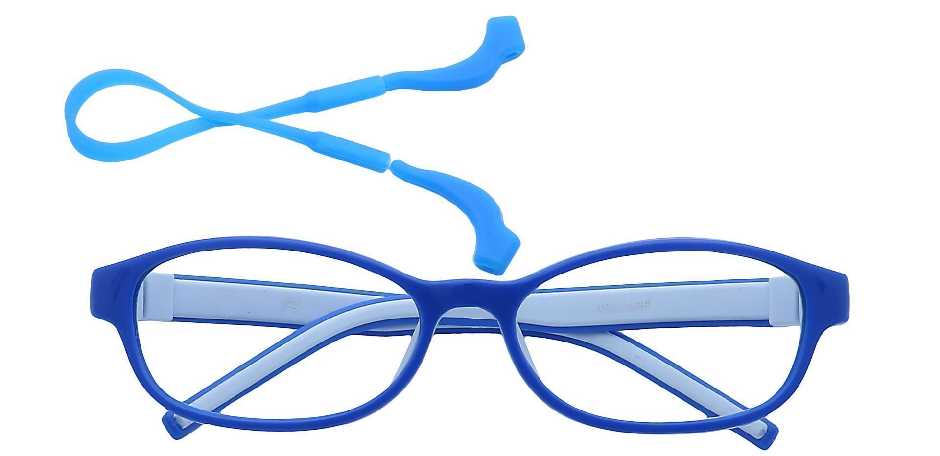 Moxie Oval Blue Light Blocking Glasses - Blue