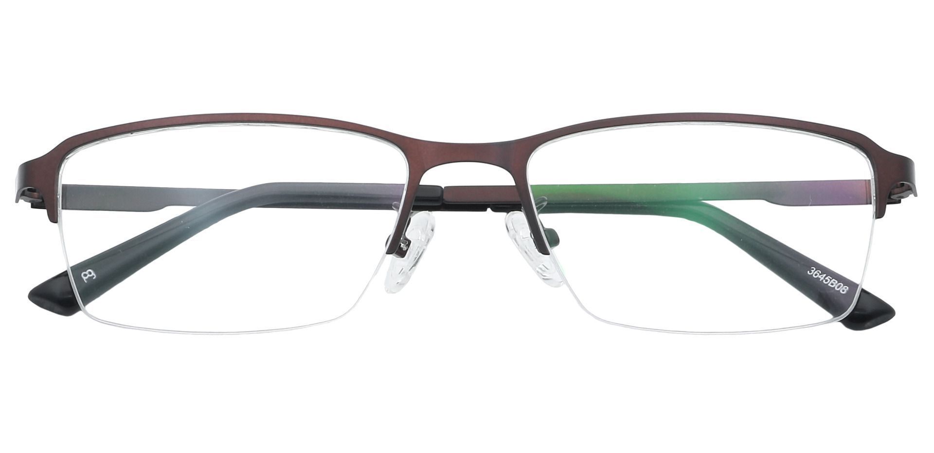 Bennett Rectangle Eyeglasses Frame - Brown