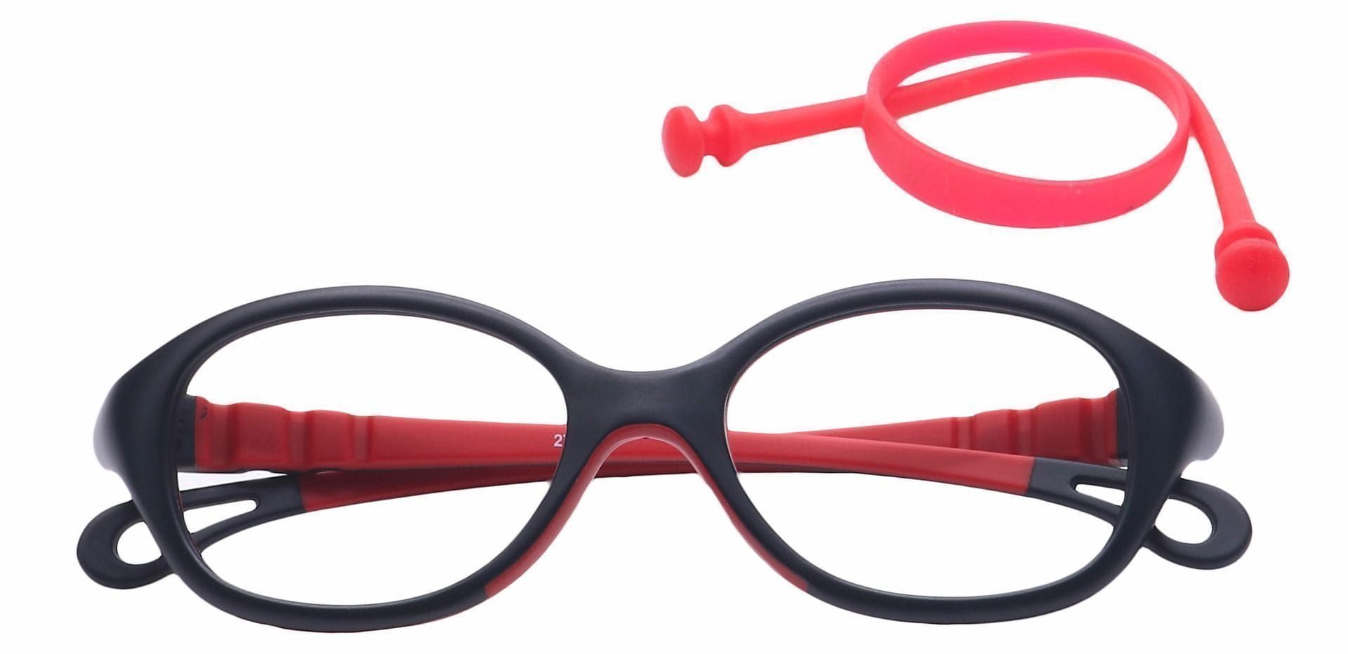 Quirk Oval Eyeglasses Frame - Black