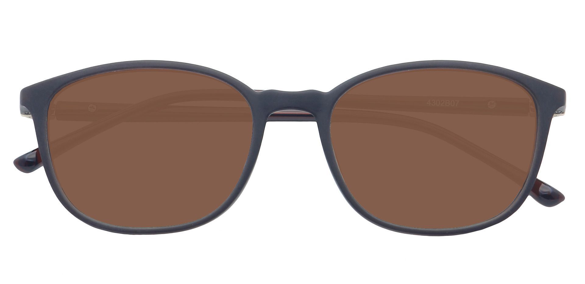 Karleen Oval Non-Rx Sunglasses - Brown Frame With Brown Lenses