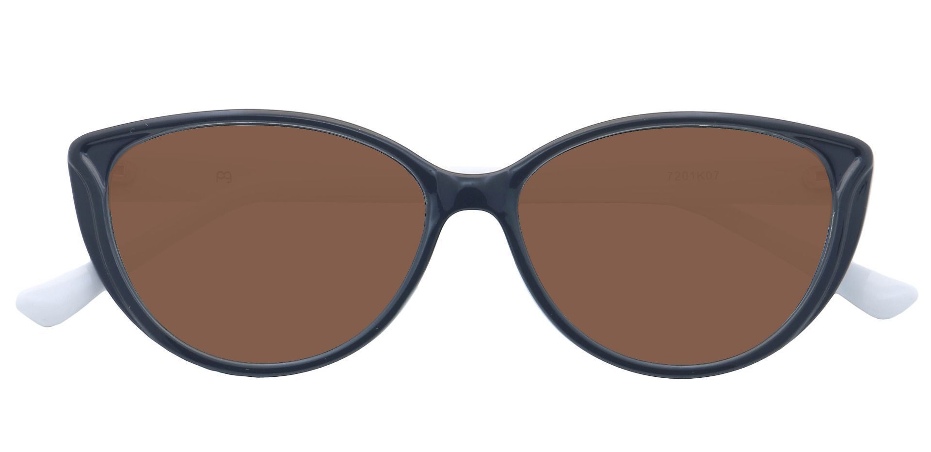 Amore Cat-Eye Non-Rx Sunglasses - Black Frame With Brown Lenses