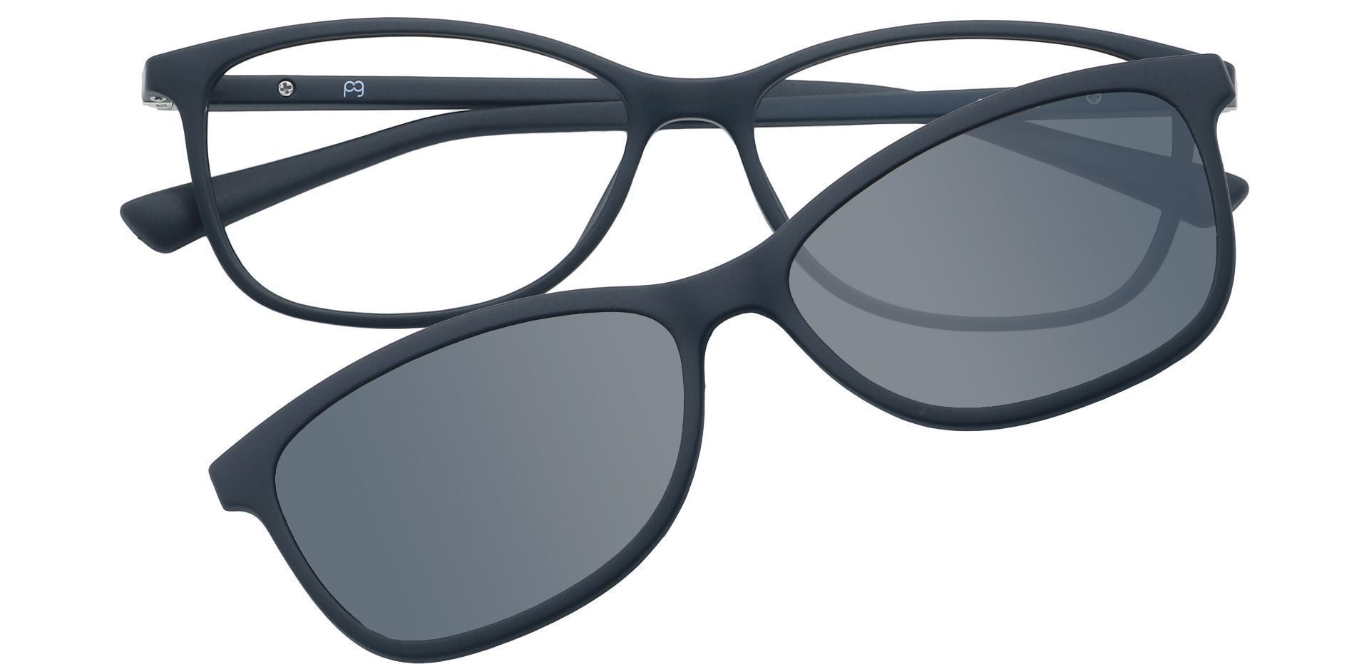 Nia Oval Non-Rx Glasses - Black