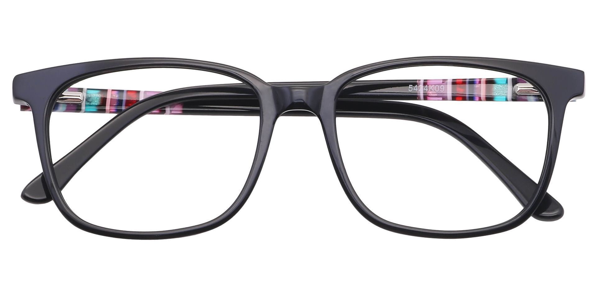 Fern Square Lined Bifocal Glasses - Black