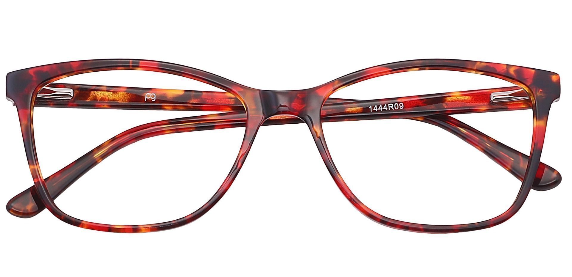 Antonia Square Progressive Glasses - Red